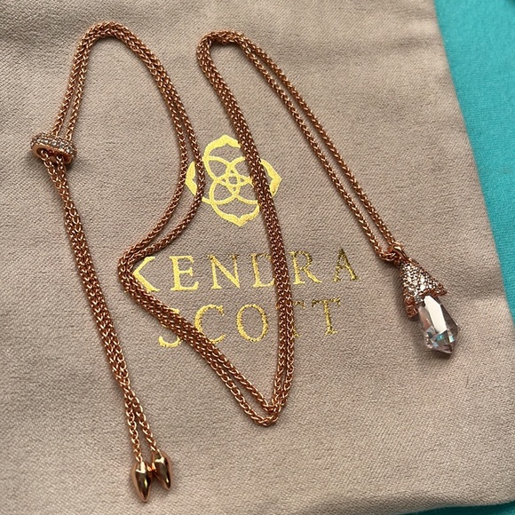 Kendra Scott Adjustable Colby Necklace In Rose Gold - Picture 6 of 7